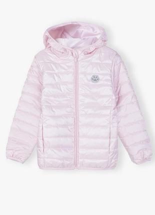 Демисезонная куртка для девочки розового цвета 110р.