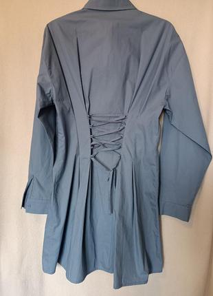 Сукня-сорочка з бавовни з довгим рукавом від missguided р.36/s/m