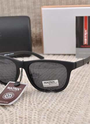 Фирменные солнцезащитные матовые очки matrix polarized mt8231