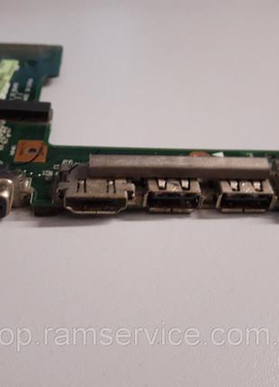 USB, VGA, HDMI, Audio разъемы для ноутбука Asus X52N, 60-NZII0...