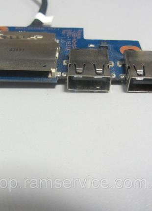 Плата USB, картридер для ноутбука Samsung NP470RSE, NP370R5E, ...