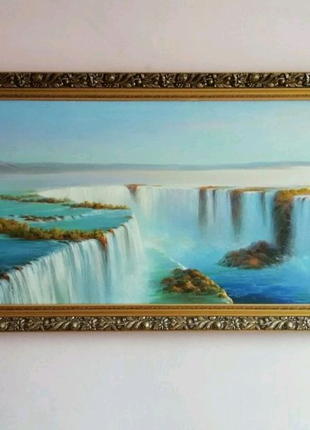 Картина "Водоспад". Холст, олія