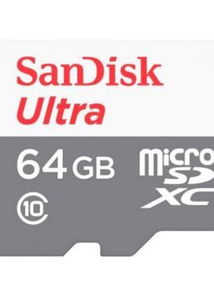 Карта памяти SanDisk 64GB microSD class 10 Ultra Light (SDSQUN...