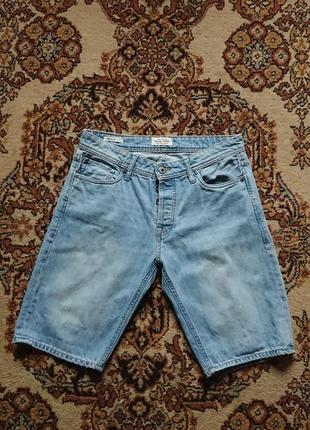 Фірмові  бавовняні джинсові шорти jack&jones, розмір s.