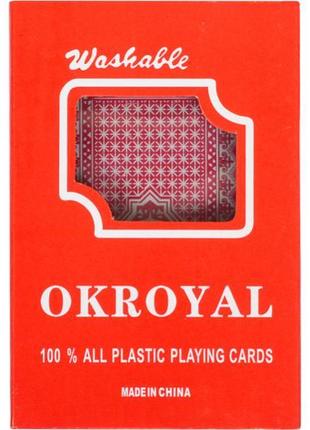 Карти гральні, пластикові "OKROYAL 1 колода 54 карти