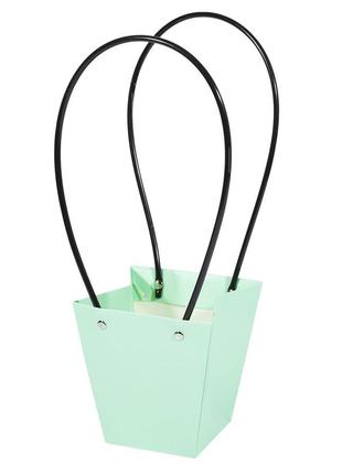 Подарочные пакеты-сумки, ручка пластик, 8х12.5х7см, Tiffany