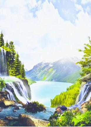 Картина за номерами "Гірський водоспад" 40*50см,крас. -акрил,к...