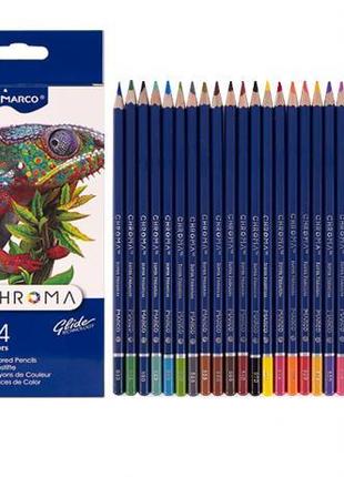 Набор цветных карандашей 24 цвета Marco Chroma, в картонной уп...