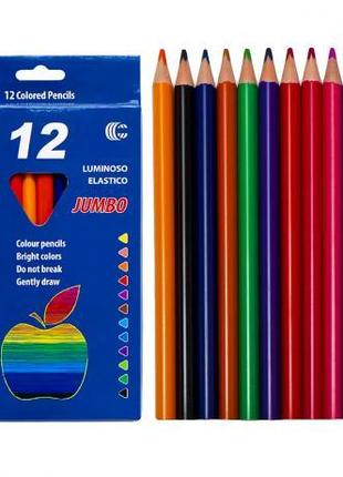 Олівець 12 кольорів JAMBO CR765-12 Luminoso elastico "С"