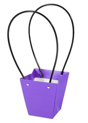 Подарочные пакеты-сумки, ручка пластик, 8х12.5х7см, Violet