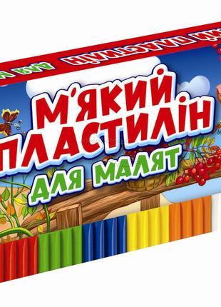 Пластилин для лепки "Кроха" с воском 7 цветов для детей (детск...