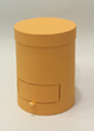 Подарочная коробка круглая - крафт, 17x20cm., W3026