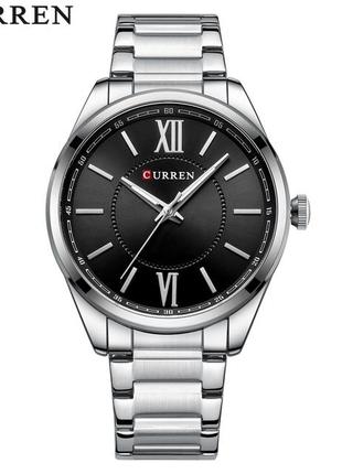 Классические мужские наручные часы Curren 8423 Silver-Black