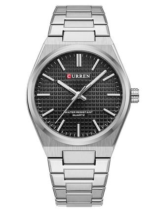 Классические мужские наручные часы Curren 8439 Silver-Black