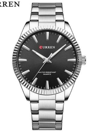 Классические мужские наручные часы Curren 8425 Silver-Black