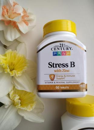 Витамины stress b с цинком, 66 таблеток от 21 st century