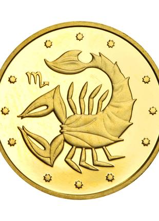 Золотая монета "Скорпион" 1,24гр. в футляре НБУ. Золото 999,9 ...