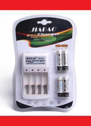 Зарядное устройство JB-Jiabao 212 + аккумуляторы (4 штуки) - м...