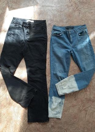 Лот джинсы женские классика скинни зауженные 7/8 укороченные в...
