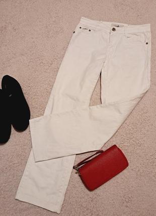 Щільні білі джинси прямі