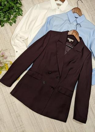 Стильный жакет пиджак блейзер женский марсала бордо