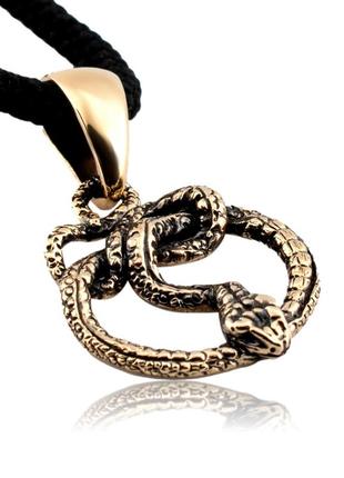 Кулон змея бронза ручная работа - символ бесконечности - кулон...