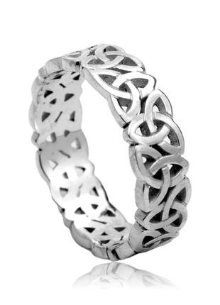 Кольцо обручальное кельтский узел серебро ручная работа