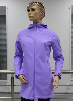 Куртка женская удлиненная High Expirience Softshell фиолетовая