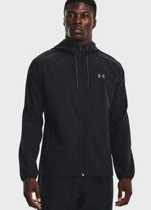 Мужская черная ветровка UA Stretch Woven Windbreaker Under Armour