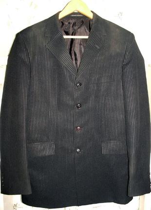 Пиджак черный в полоску