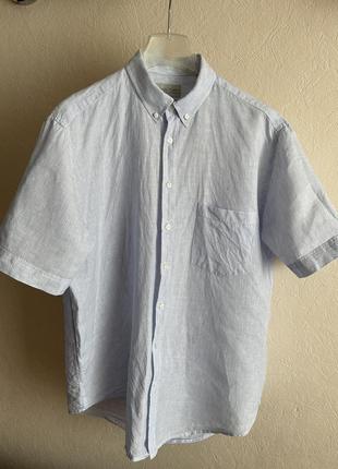 Рубашка с короткими рукавами 100% лен pure linen