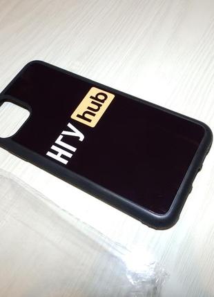 Чехол для iphone 11 pro max (6.5) tpu+ glass  дизайнерские чех...