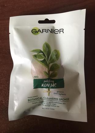 Конжаковый спонж garnier для очищения кожи лица 9 г