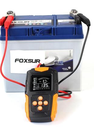 Тестер автомобильного аккумулятора FOXSUR 12/24 3-200А Orange