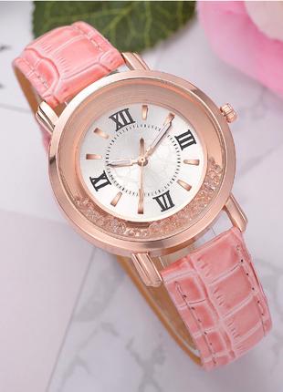 Часы женские розовый ремешок
