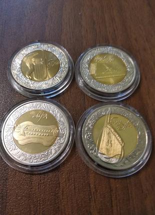 Набір монет Бандура Ліра Цимбали Бугай біметал 5 гривень