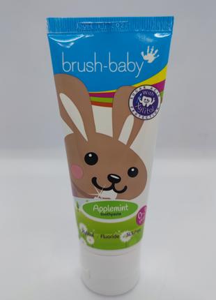 Дитяча зубна паста Brush-Baby від 0 до 3 років (яблучна м'ята, фт