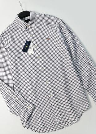 Ralph lauren мужская хлопковая рубашка с длинным рукавом оригинал