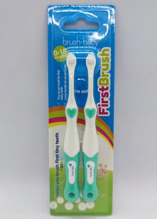 Зубні щітки Brush-Baby First Brush від 0 до 18 місяців
