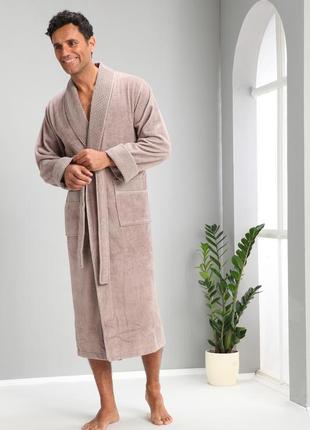 Мужской халат велюр махровый банный однотонный, мужские халаты...