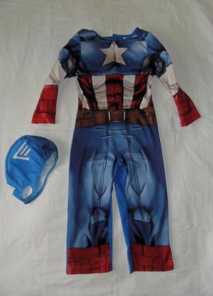 Карнавальный костюм капитан америка на 3-4 года