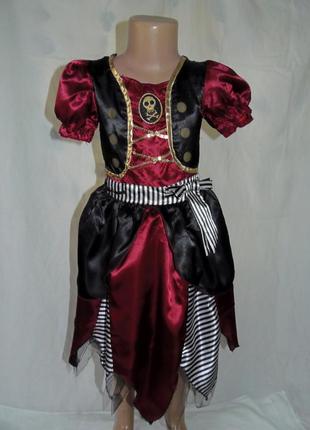 Карнавальное платье пиратки, разбойницы  на 5-6 лет