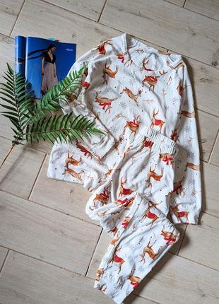 Классная пижама для дома сна в принт олени