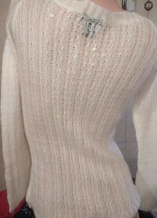 H&m нежный свитер паутинка пуловер  сетка размер м