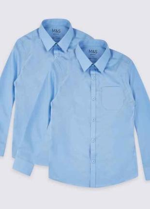 Новая серо-голубая рубашка, сток.