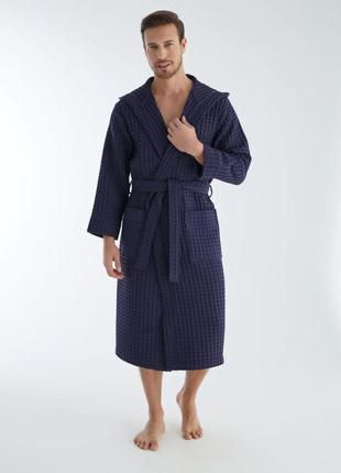 Вафельный халат мужской домашний от производителя nusa, теплый...