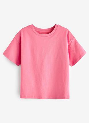 Розовая футболка next оверсайз