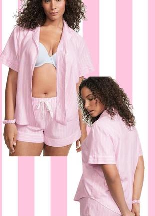 Пижама victoria’s secret розовая пижама виктория сикрет в поло...