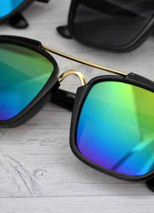 Солнцезащитные очки квадрат с высокой переносицей Многоцветный