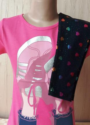 Детский комплект для девочки Турция кроссовки футболка и лосин...